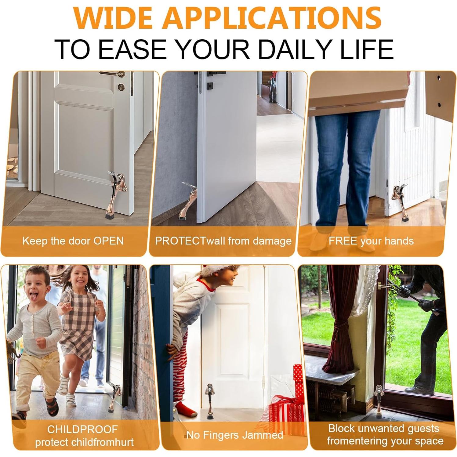 Tope de puerta KXIPB bronce 2 unidades ajustables de aluminio