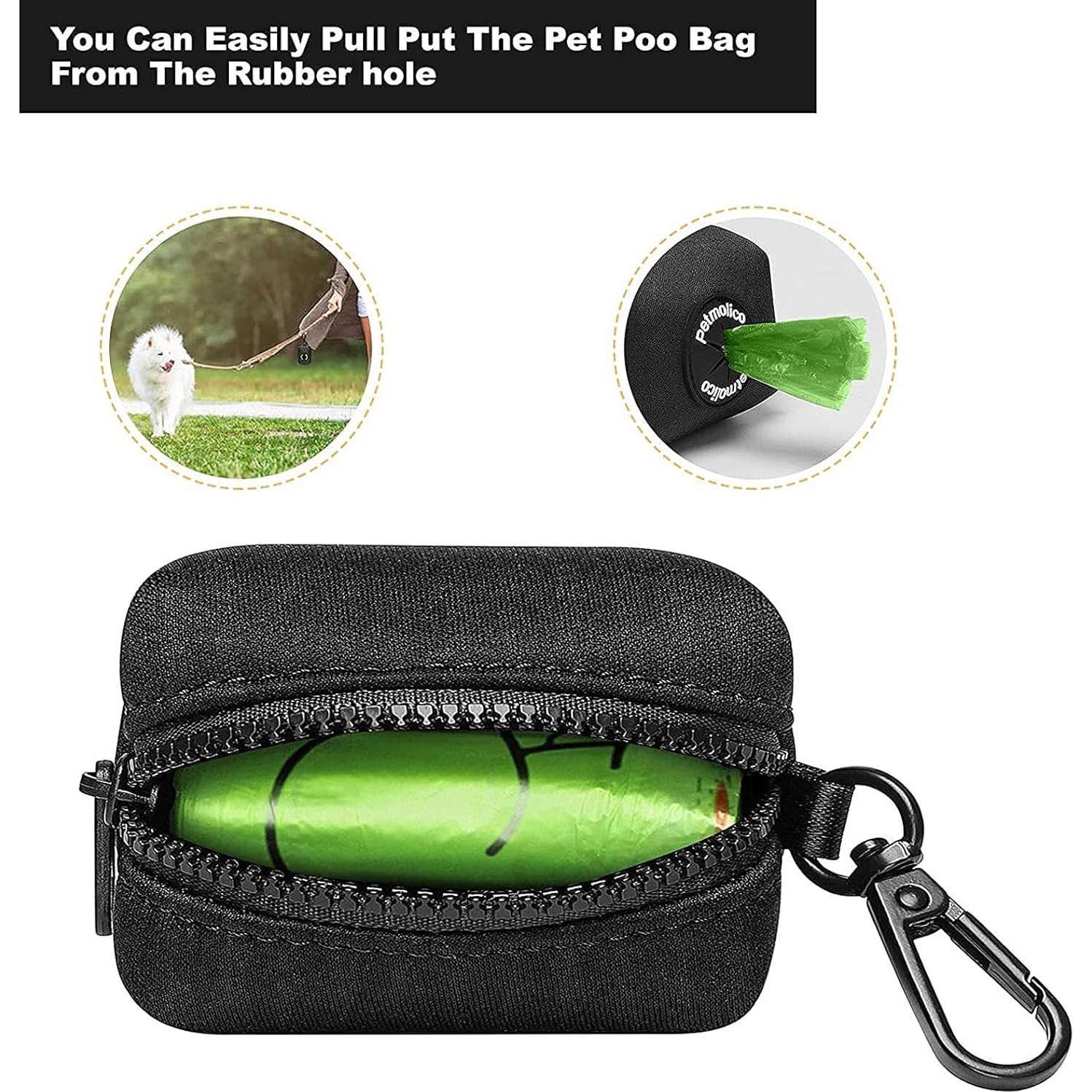 Soporte de bolsa de excremento para perros Petmolico - 2 paquetes, negro