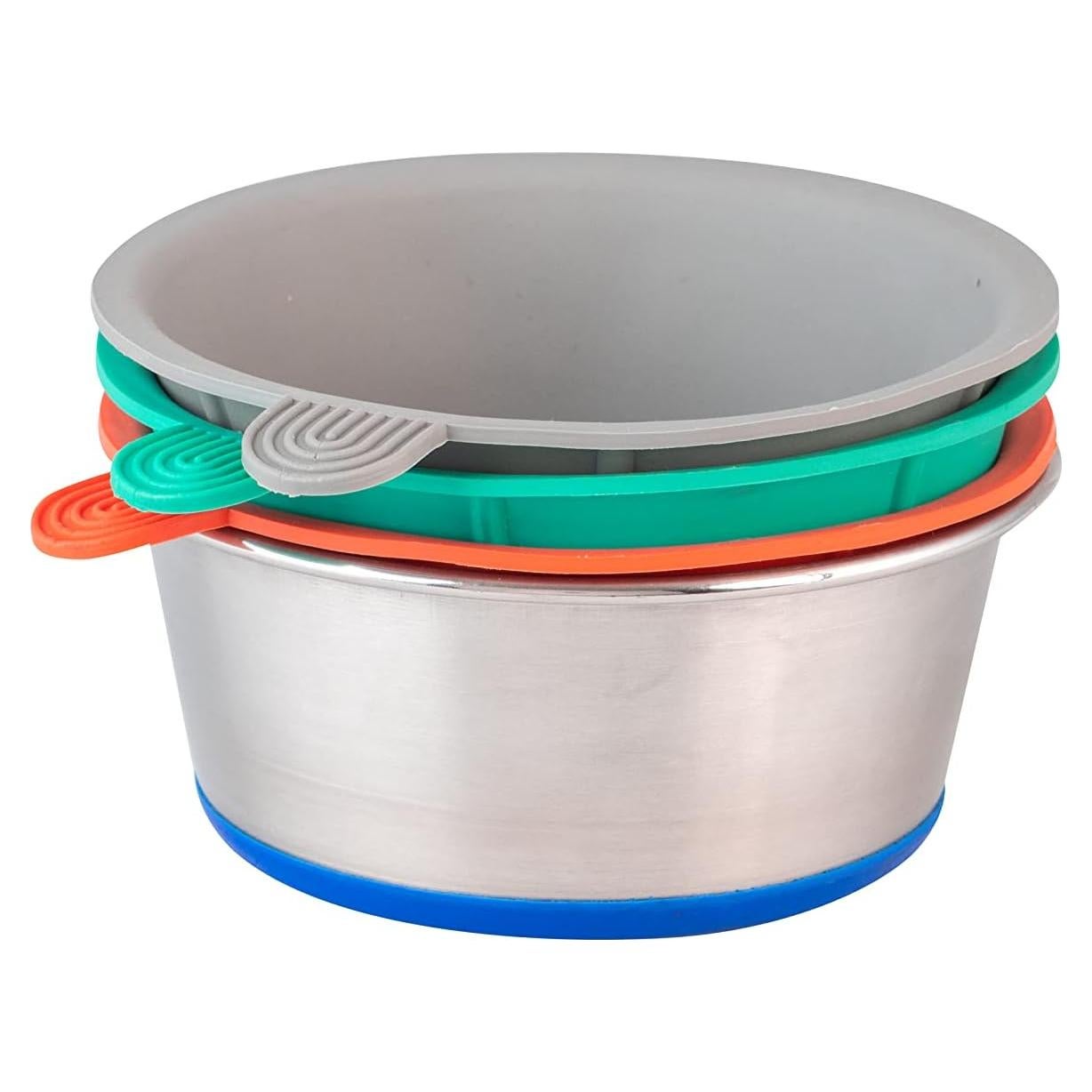 Tazón de Acero Inoxidable DuraPet 1.25 Tazas con Inserciones TPE