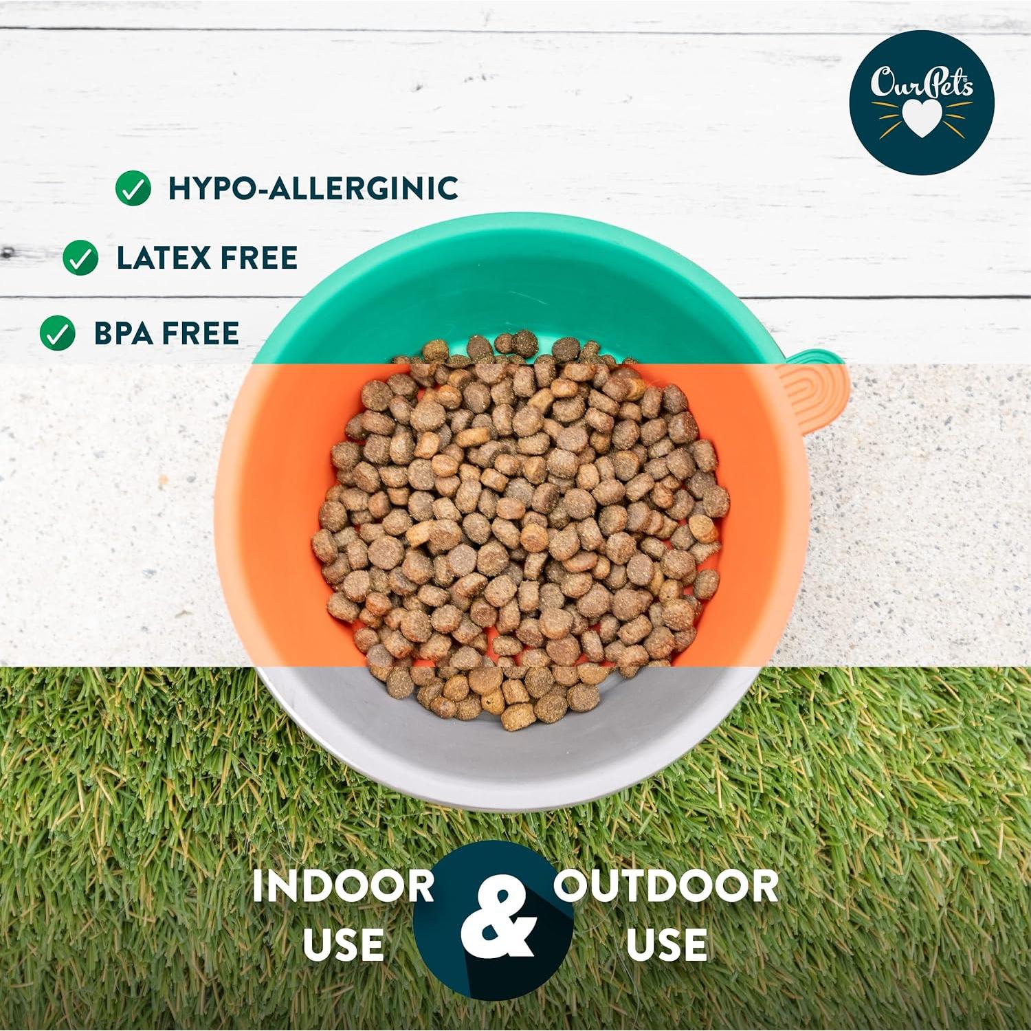 Tazón de Acero Inoxidable DuraPet 1.25 Tazas con Inserciones TPE