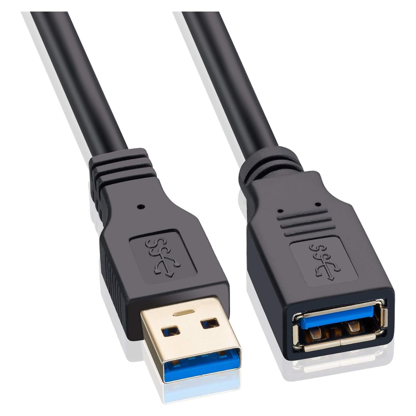 Cable de Extensión USB 3.0 Hftywy 0.5m Macho a Hembra Alta Velocidad