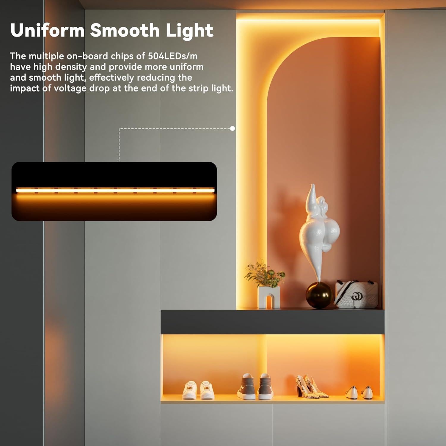 Tira LED COB PAUTIX 2000K 6.1m Regulable con Control Remoto