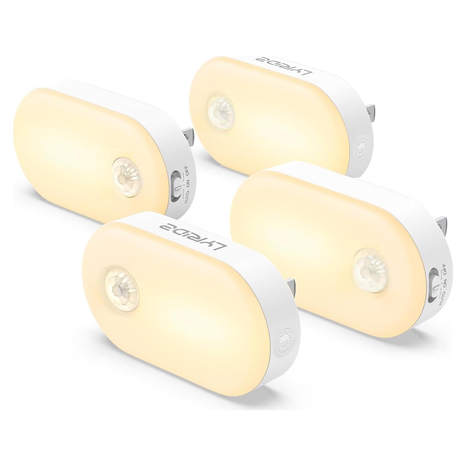 Luz Nocturna LED Lyridz con Sensor de Movimiento 1-120 LM - Paquete de 4