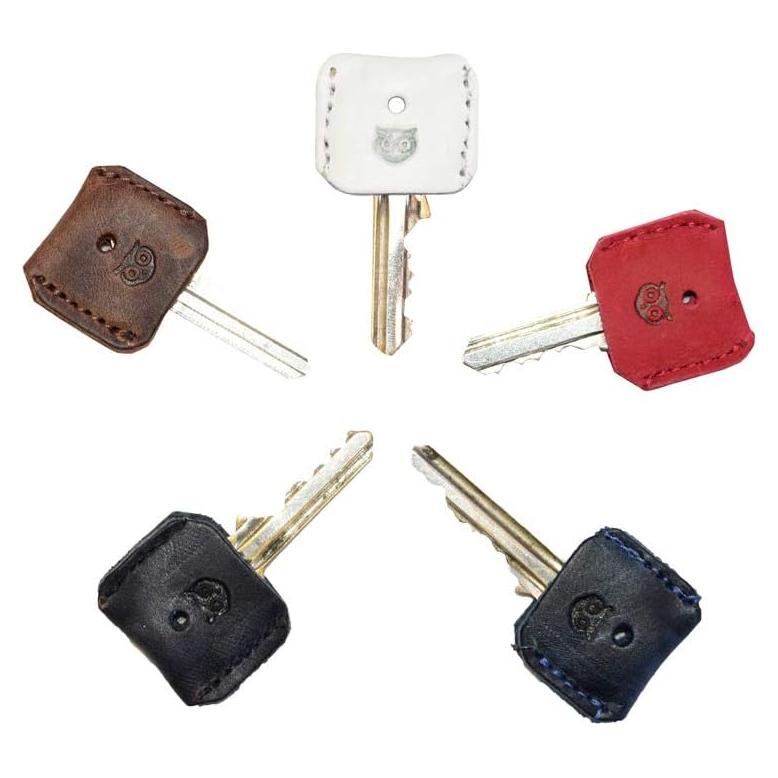 Set de 5 Cubiertas de Llave Hide & Drink en Cuero de Grano Completo