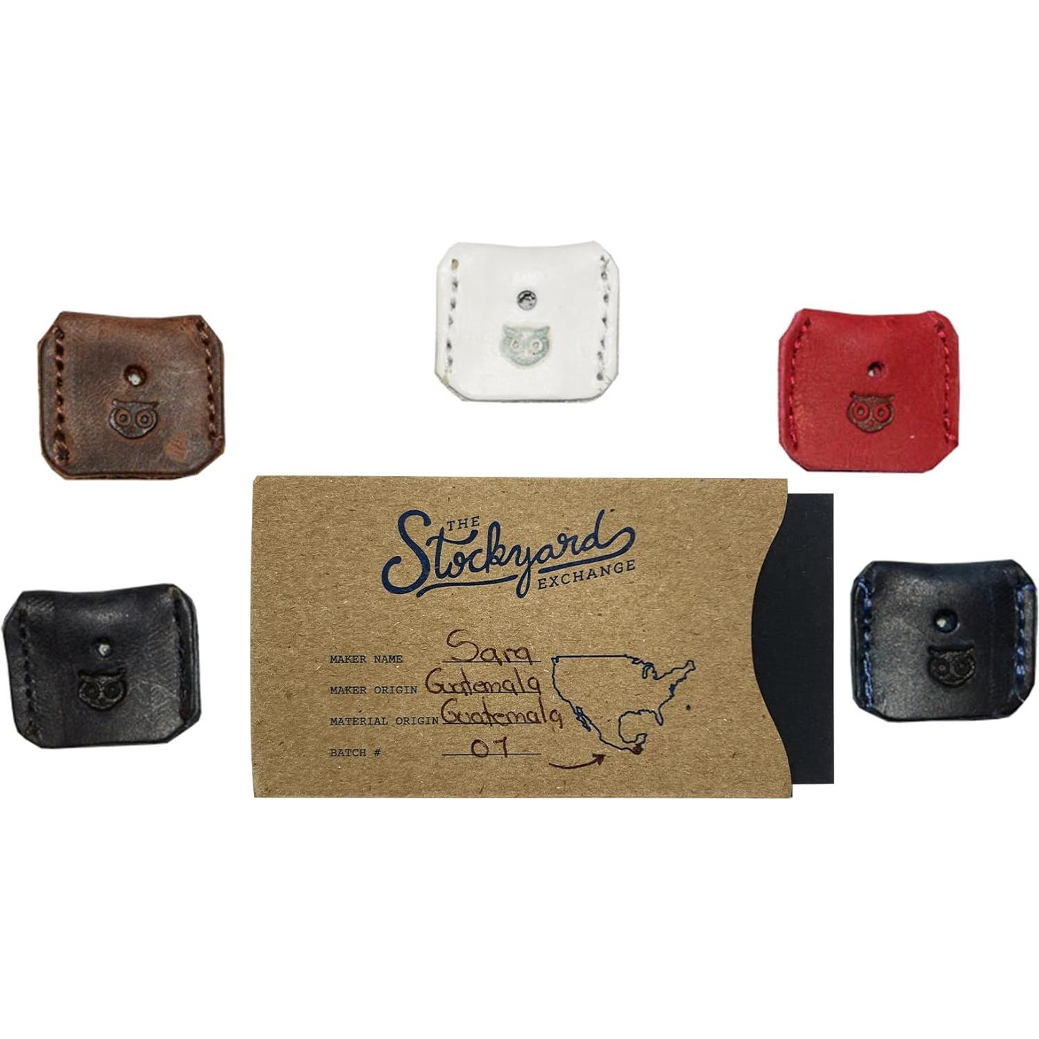 Set de 5 Cubiertas de Llave Hide & Drink en Cuero de Grano Completo