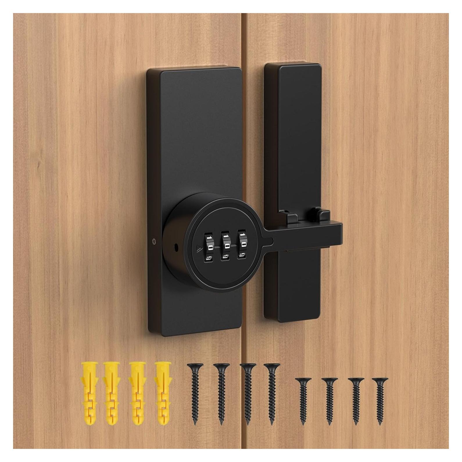 Cerradura de puerta de granero SecureLatch SEL-Code Lock02 negra