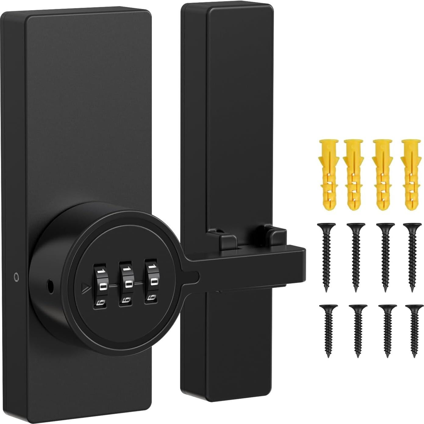 Cerradura de puerta de granero SecureLatch SEL-Code Lock02 negra