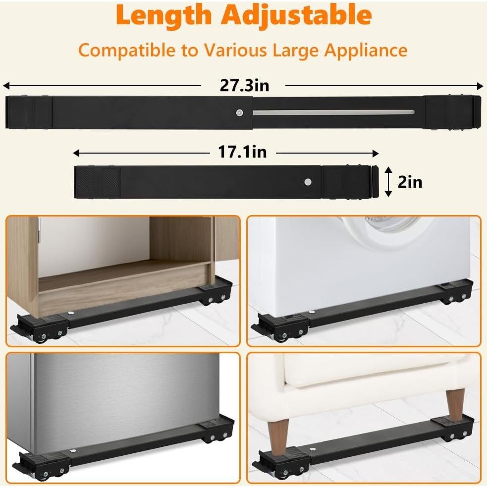Rodillos de Electrodomésticos LUCKUP Soporte Ajustable 299 kg