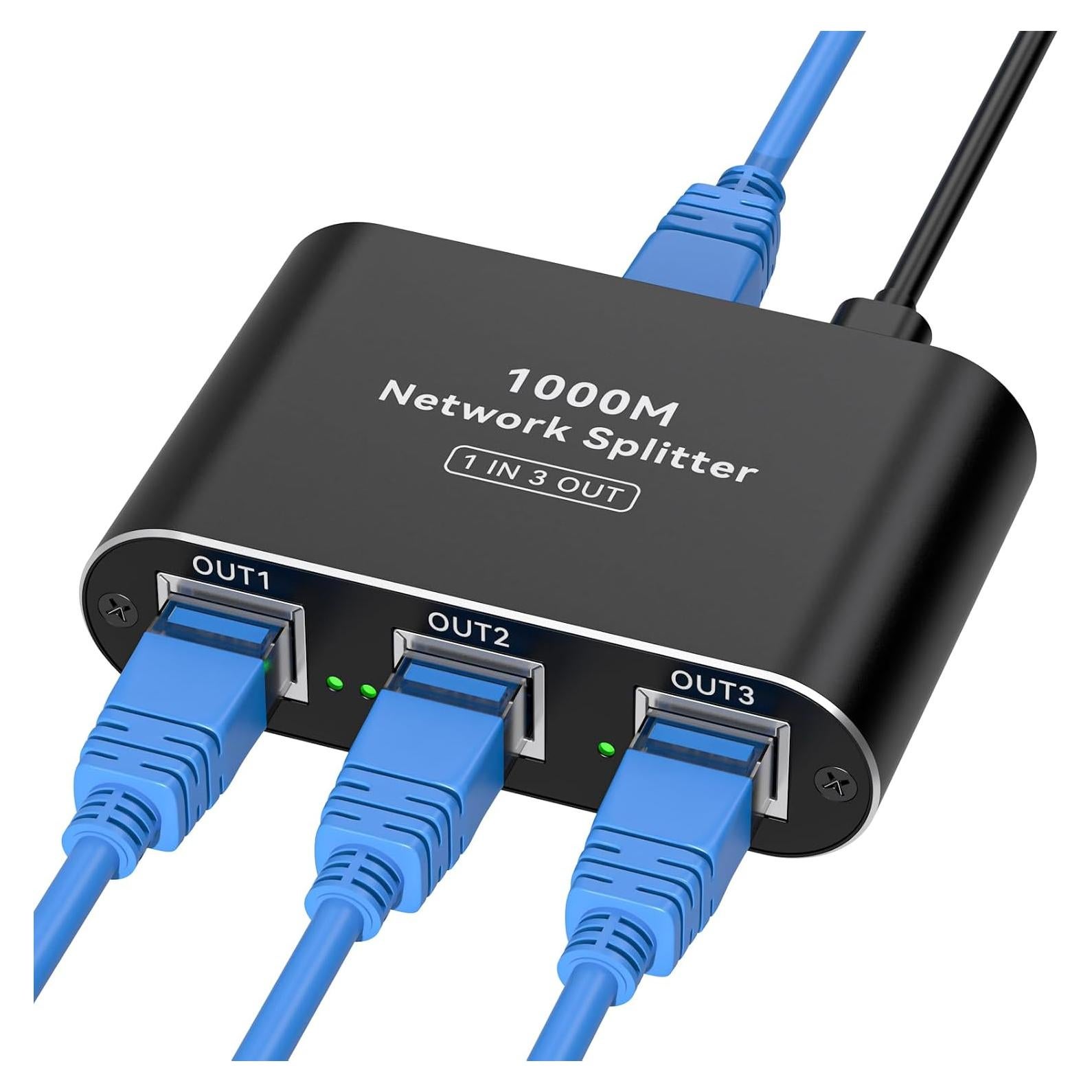 Divisor Ethernet 1 a 3 THXCDBID 1000Mbps RJ45 USB-C