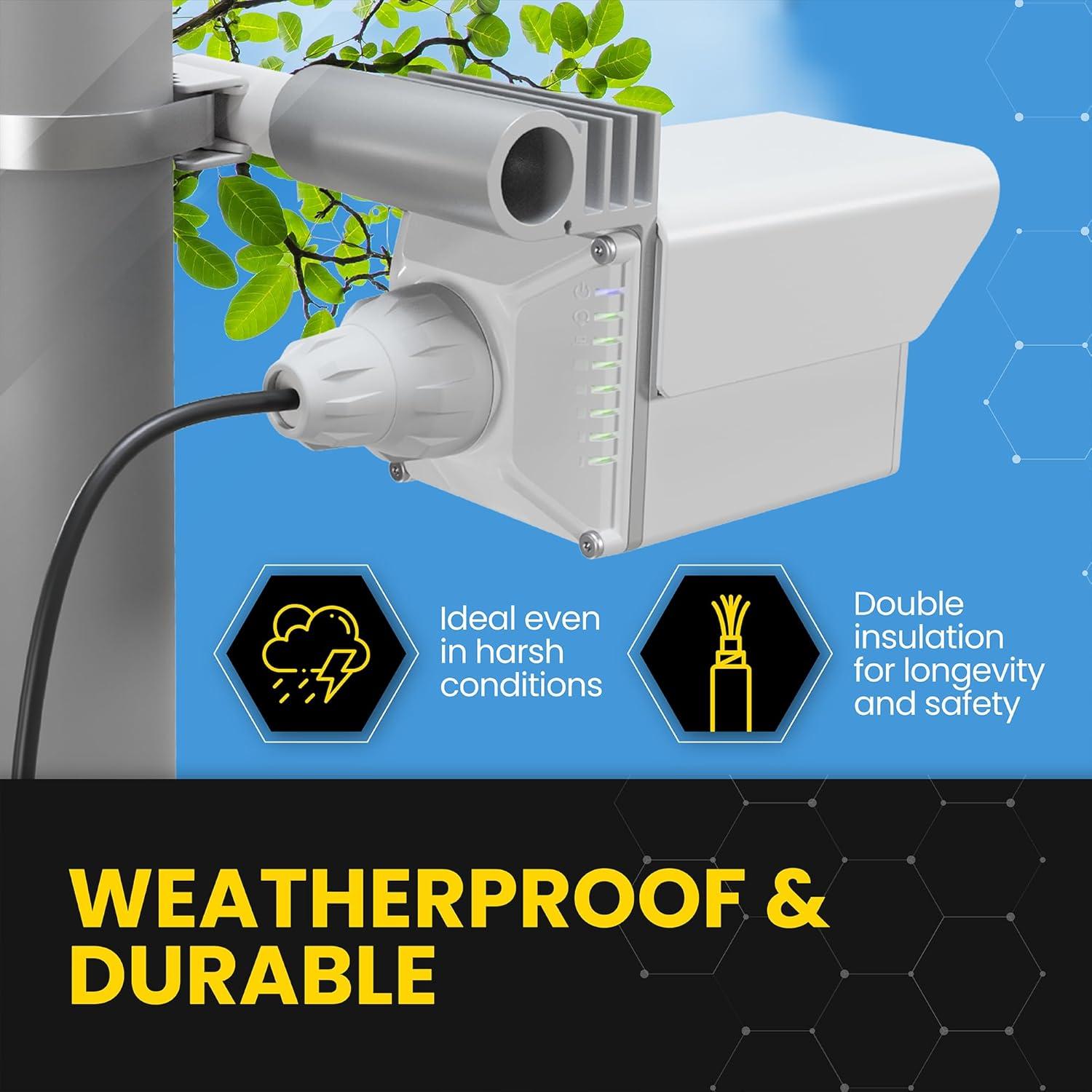 Cable Coaxial RG6 Premium 30.48 cm Negro - Internet y TV HD