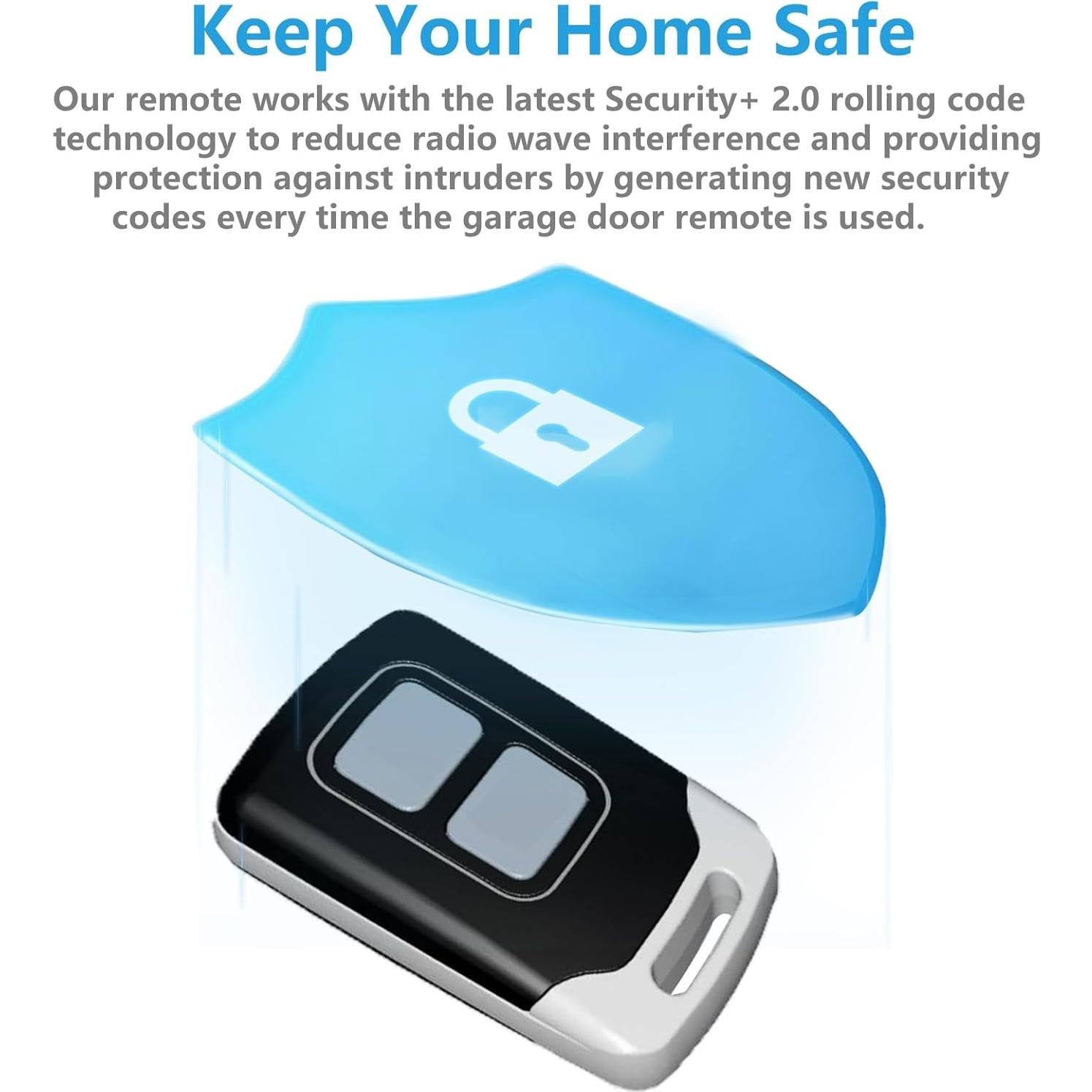 Control Remoto Mini para Puerta de Garaje Acvoce 2 Botones