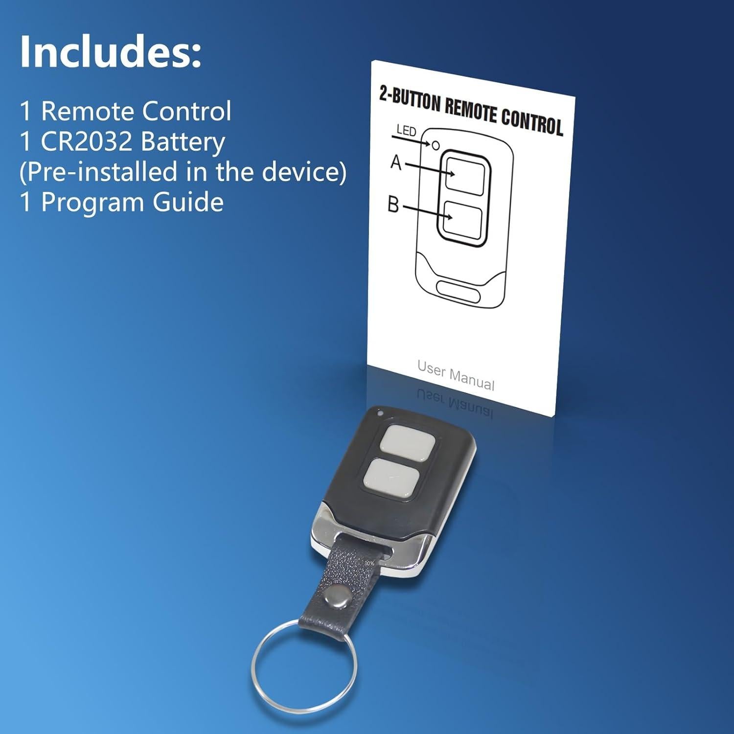 Control Remoto Mini para Puerta de Garaje Acvoce 2 Botones