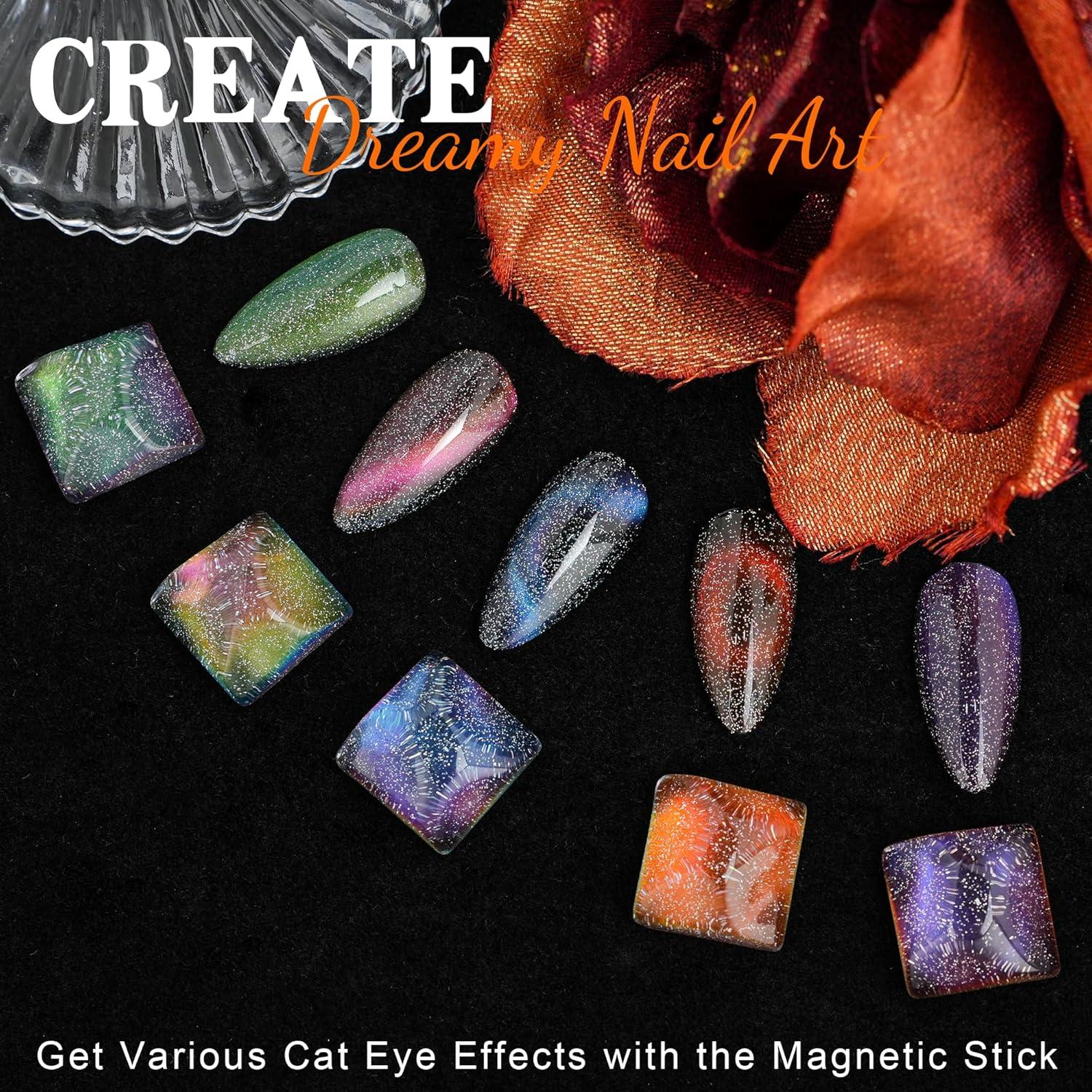 Kit de Esmalte de Uñas Gel Ojo de Gato EODCI 7.5ml x6