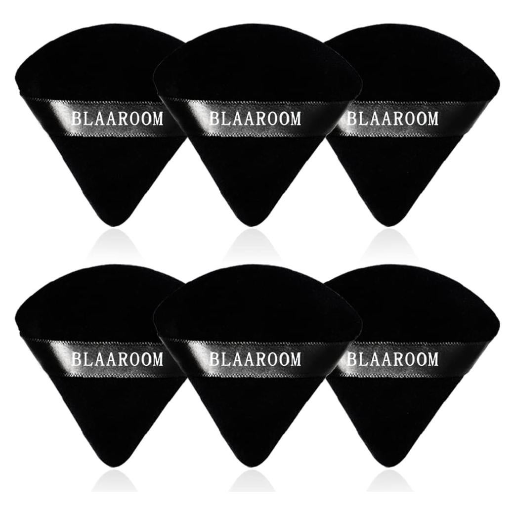 Esponjas de Maquillaje BLAAROOM 6 Pcs Triangulares Negras