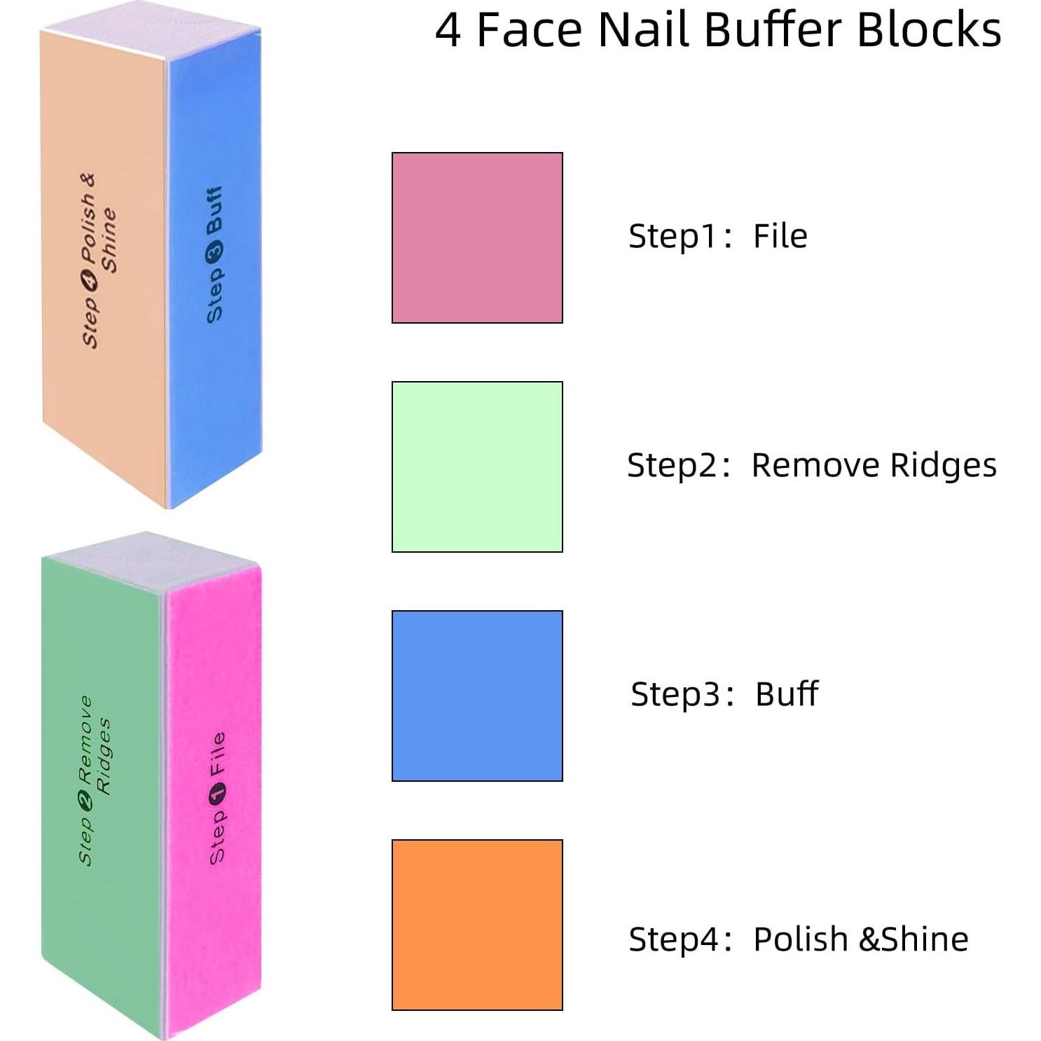Bloque de Lima de Uñas SKYPIA 2 Unidades 4 Vías Profesional