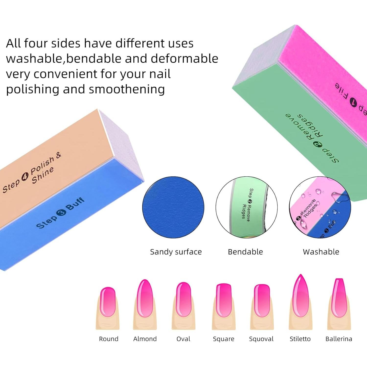 Bloque de Lima de Uñas SKYPIA 2 Unidades 4 Vías Profesional