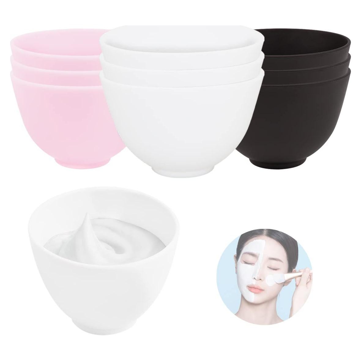Juego de 9 Tazones de Silicona para Máscaras Faciales FERCAISH