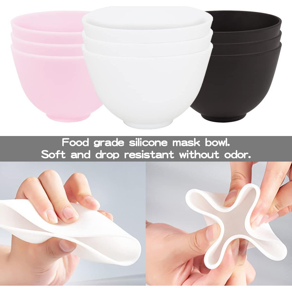 Juego de 9 Tazones de Silicona para Máscaras Faciales FERCAISH