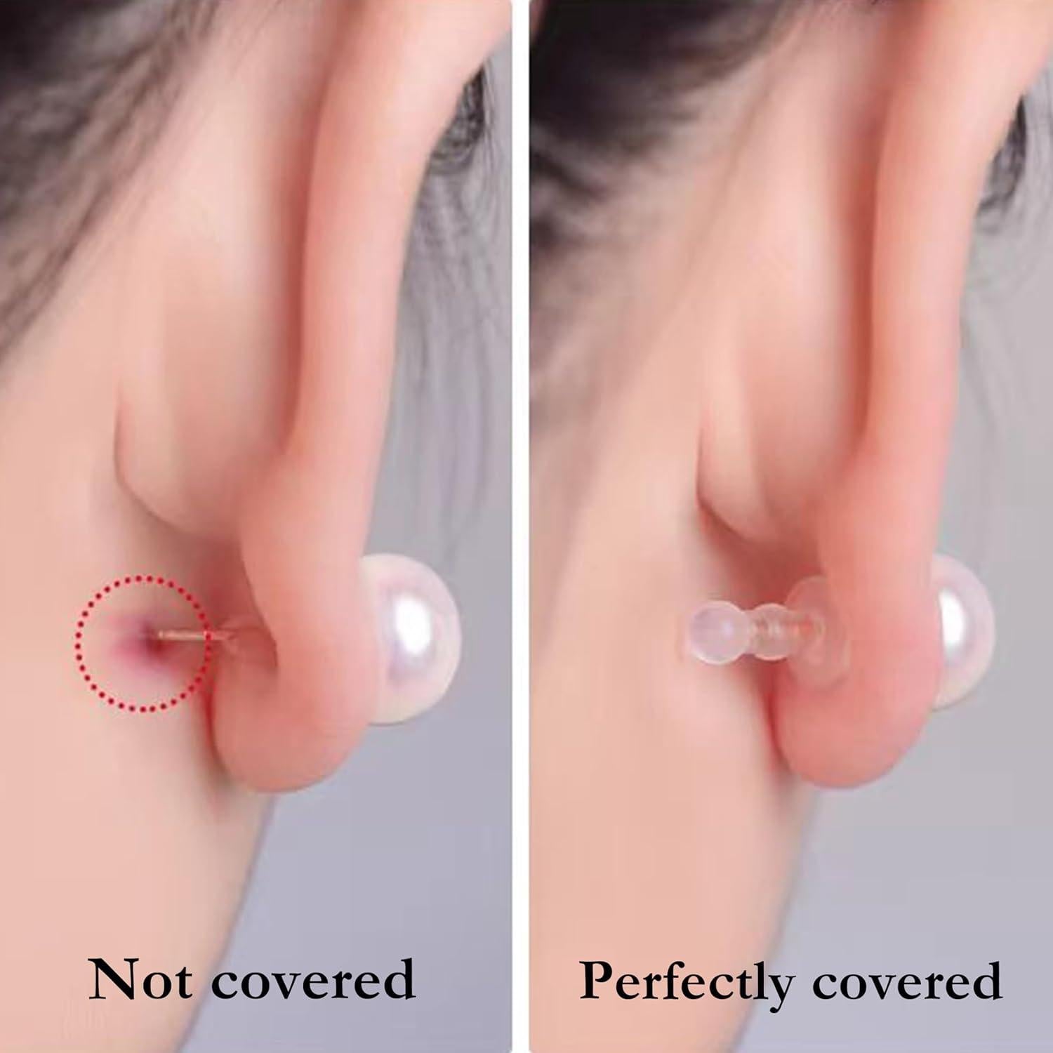 Respaldos de Aretes Impenetrables Qualima 50pcs TPE Suave