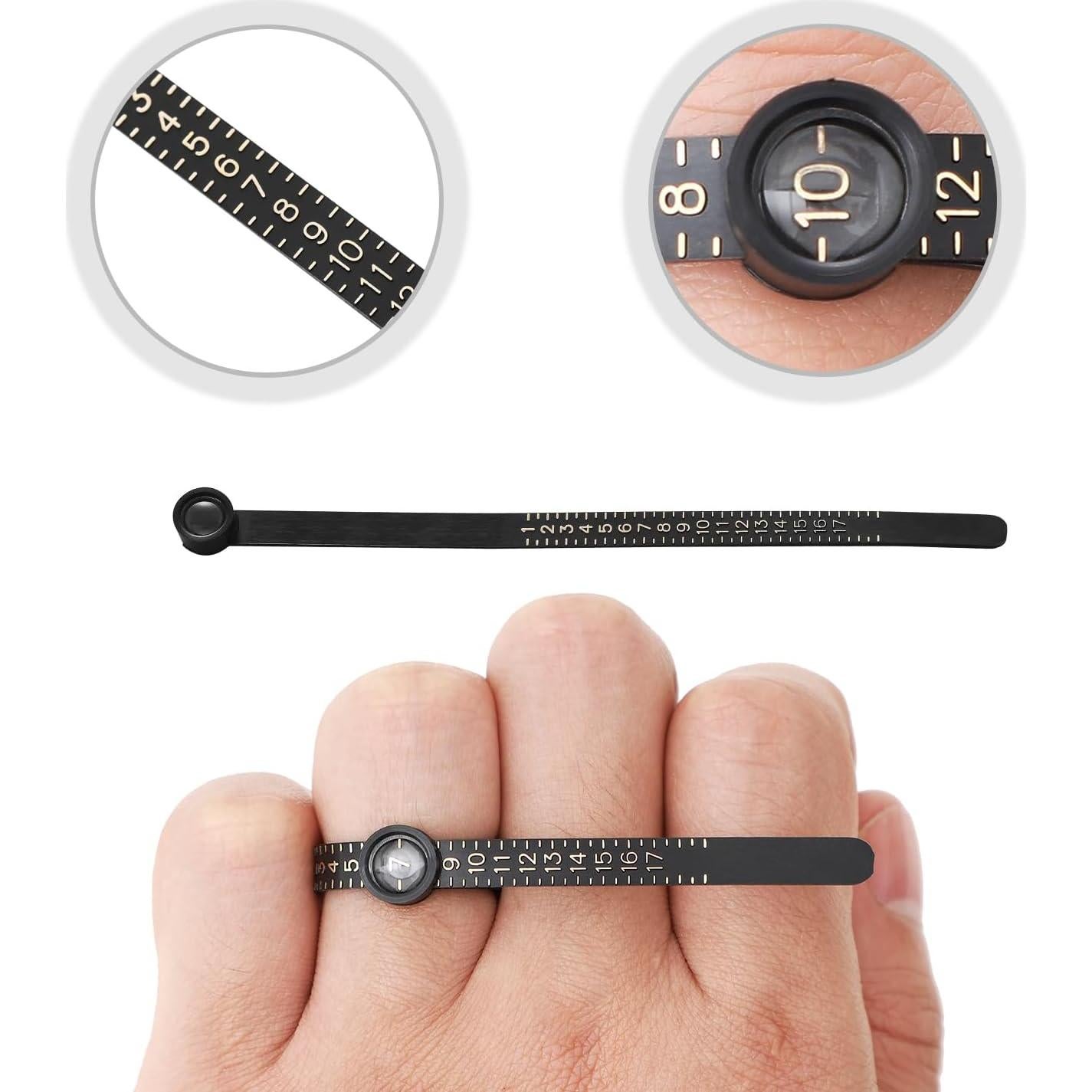 Medidor de Talla de Anillo King Will 0-17 Reutilizable 27 PCS