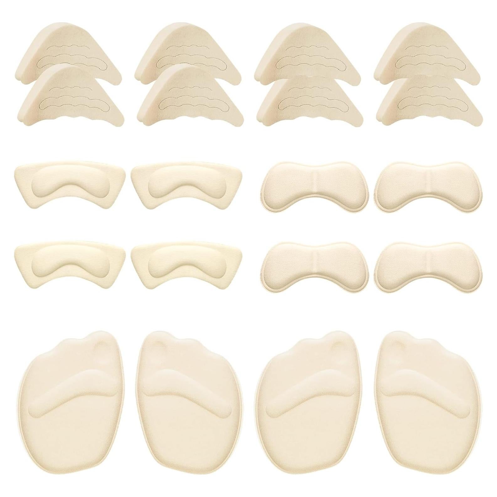 Geyoga Almohadillas para Talón y Dedos - 12 Pares Ajustables