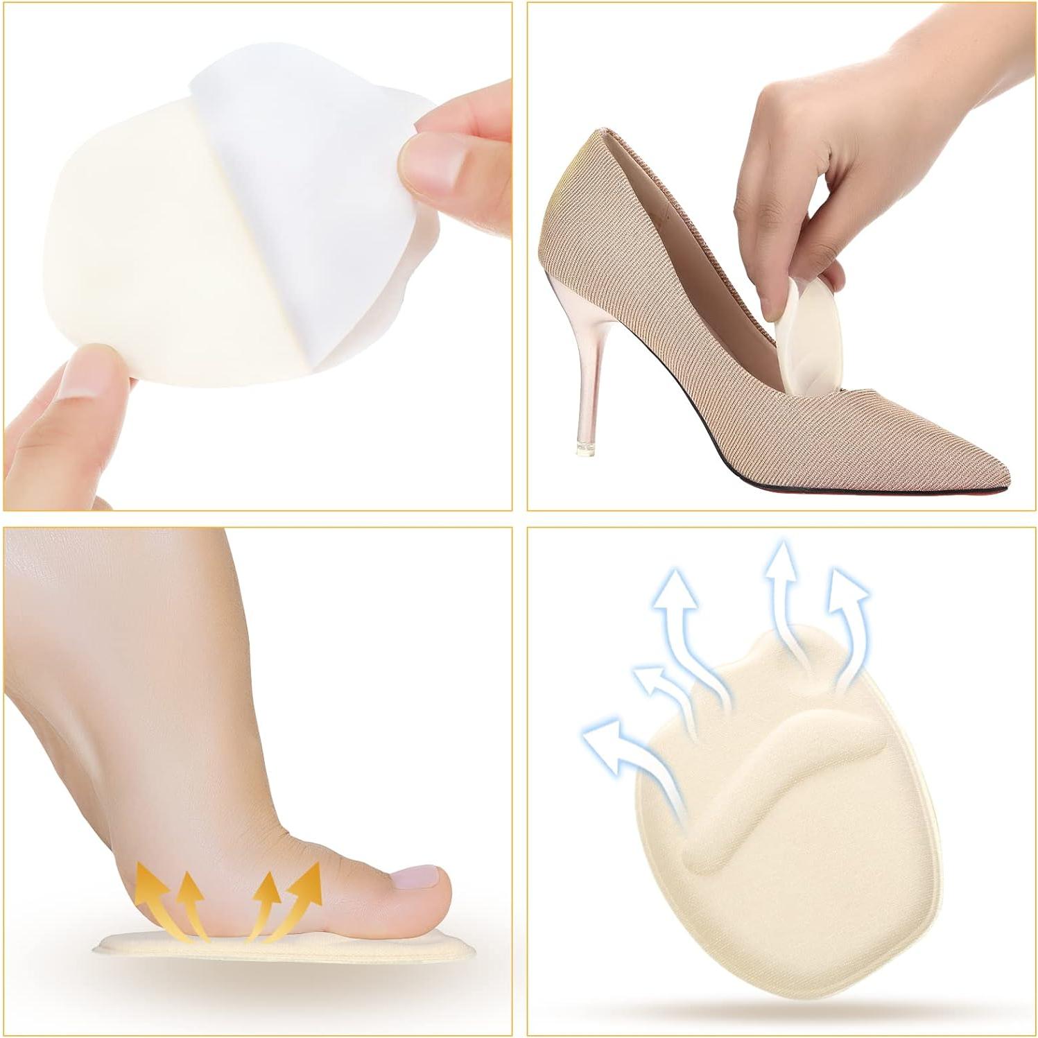 Geyoga Almohadillas para Talón y Dedos - 12 Pares Ajustables