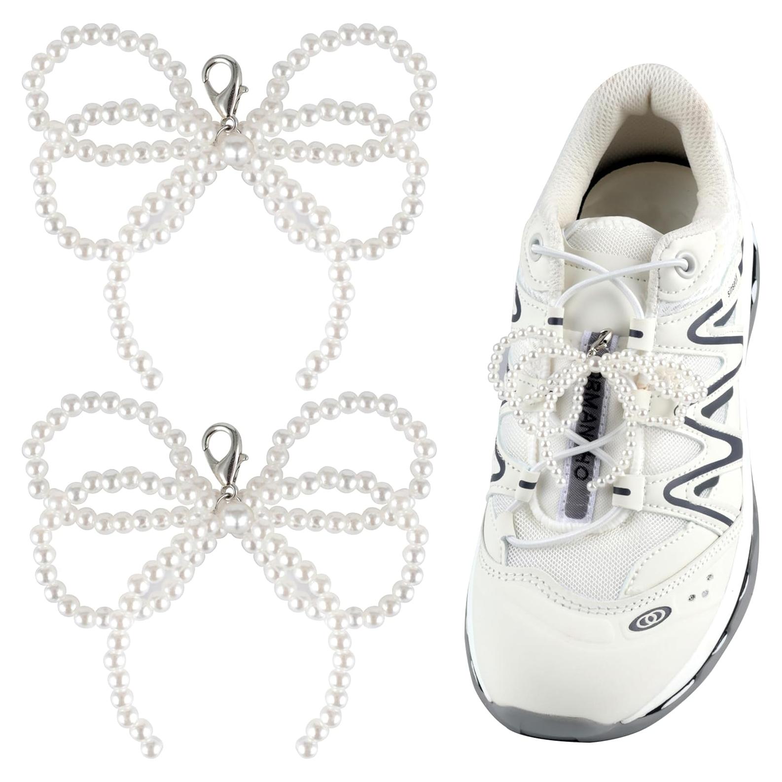 Encantos de Lazo de Perla para Zapatillas Lestp - 2 Piezas