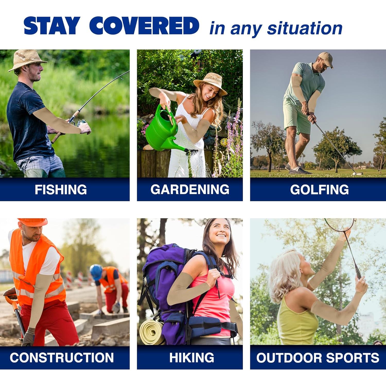 Manguitas Armoray UPF 50 para Hombres y Mujeres - Compresión y Protección Solar