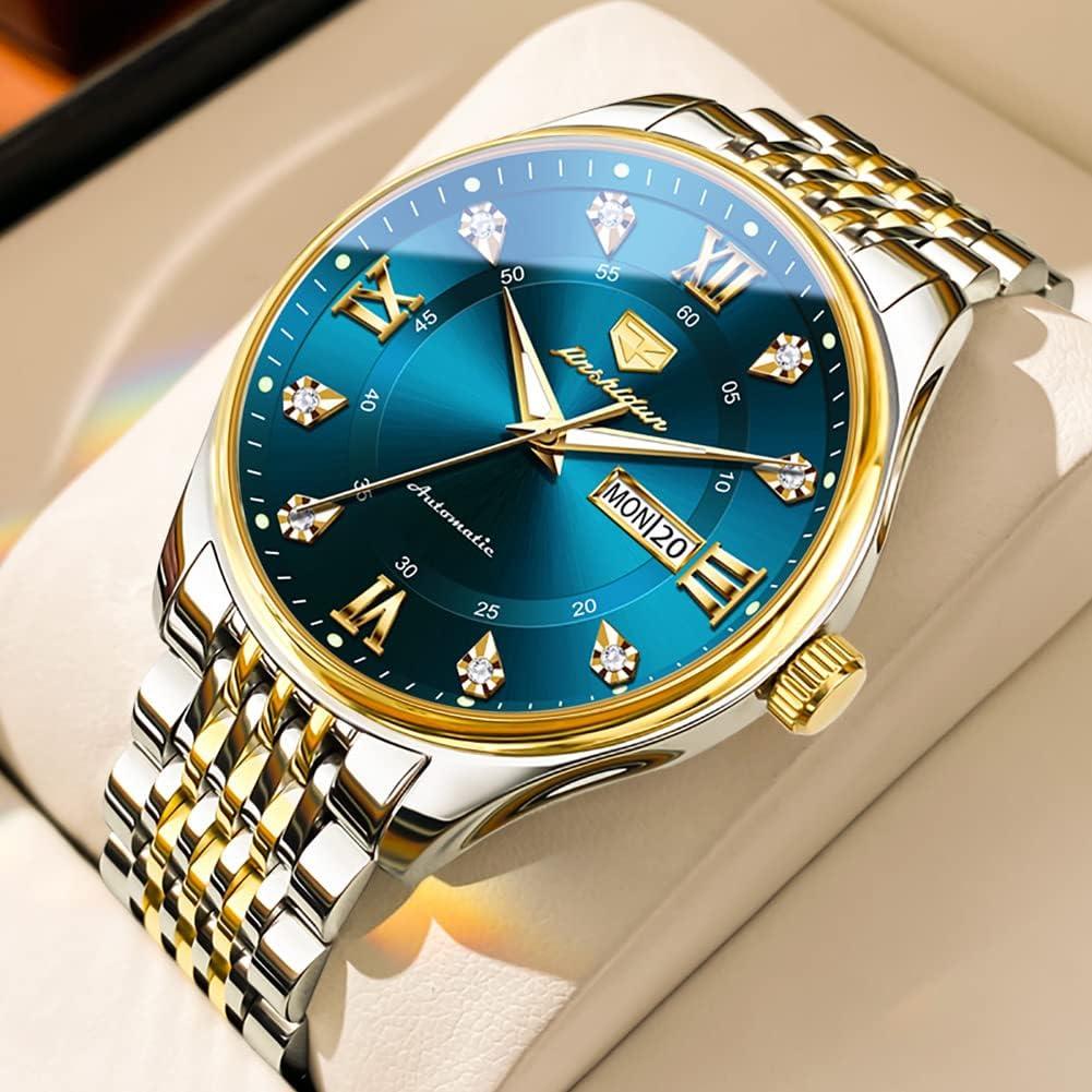 Reloj Automático OLEVS GJ-J-G8939 Doble Tonalidad Azul