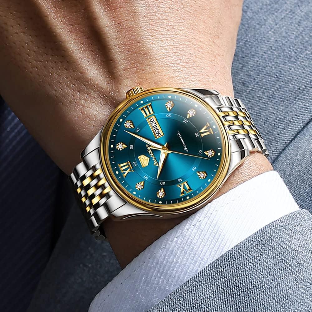 Reloj Automático OLEVS GJ-J-G8939 Doble Tonalidad Azul