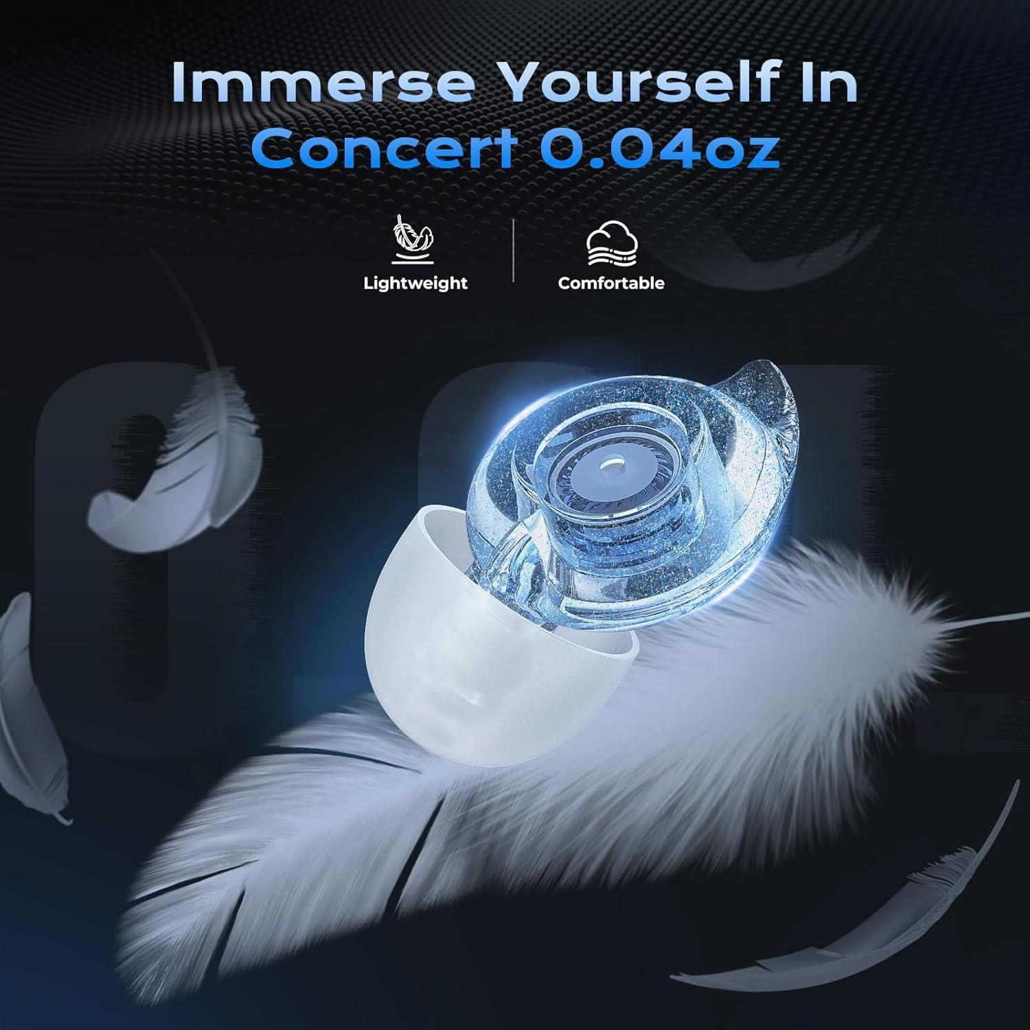 Tapones para Oídos Yawsoy C12 Alta Fidelidad Azul - 2 Pares