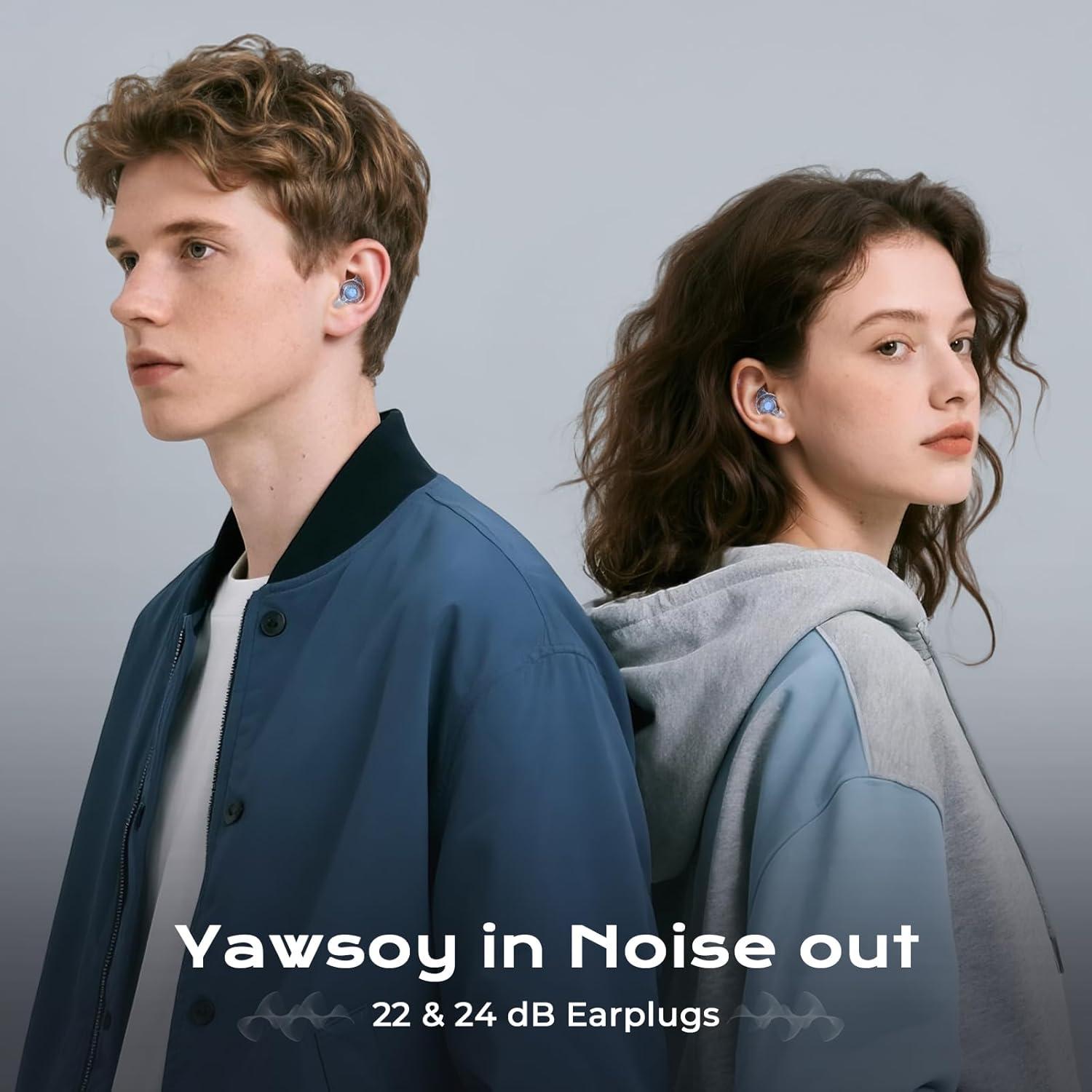 Tapones para Oídos Yawsoy C12 Alta Fidelidad Azul - 2 Pares