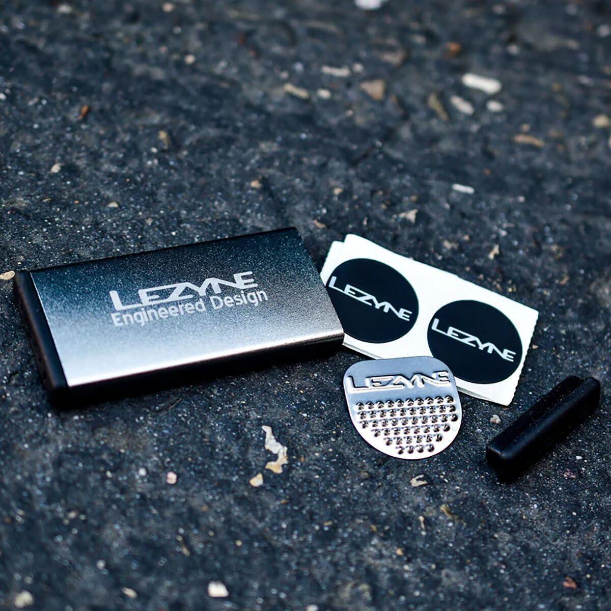 Kit de Parches Lezyne Metal con Bota de Neumático Negro