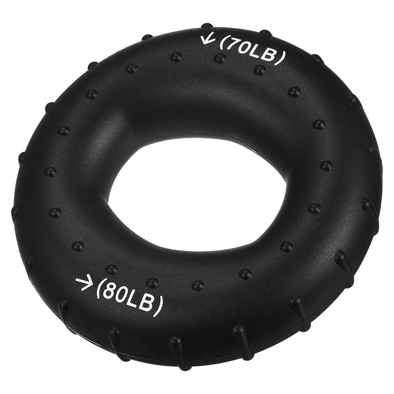 Fortalecedor de Agarre de Mano uxcell 70-80 Lbs Silicona Negro