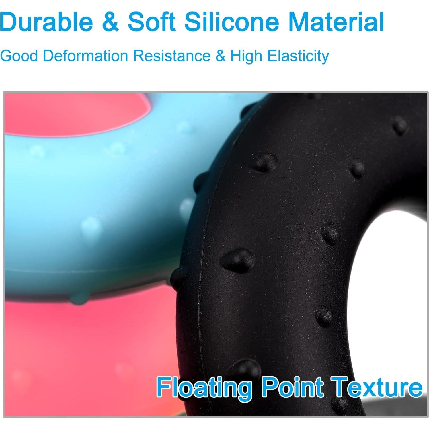 Fortalecedor de Agarre de Mano uxcell 70-80 Lbs Silicona Negro