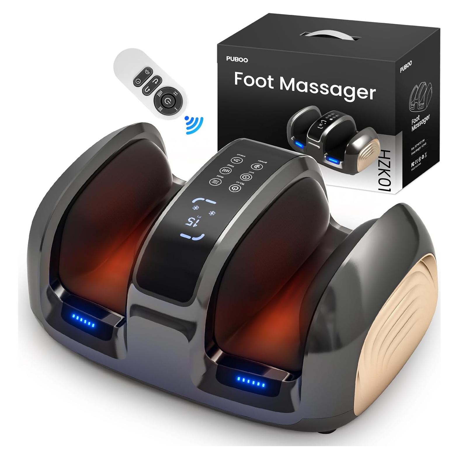 Masajeador de pies Shiatsu Puboo con calor y control remoto