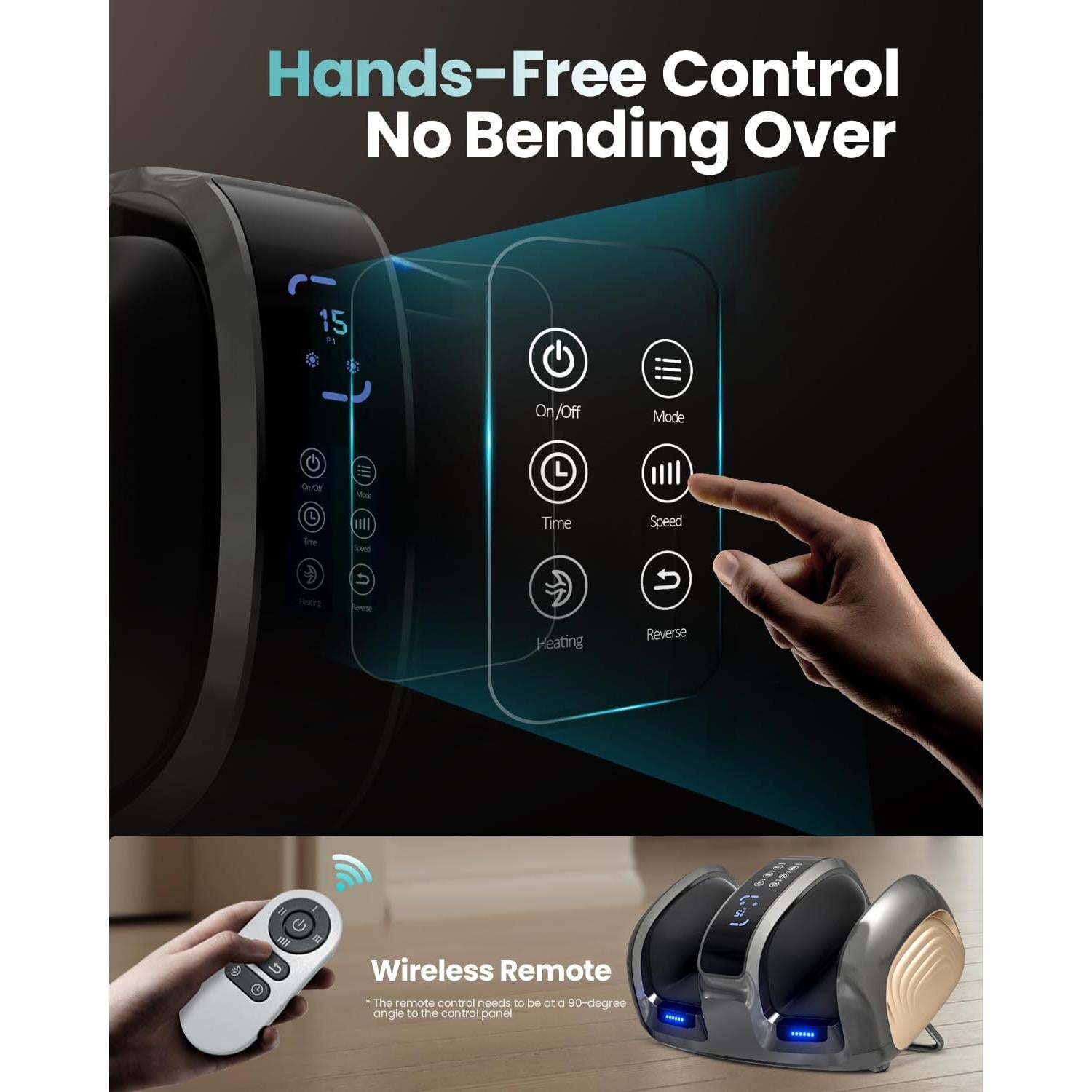 Masajeador de pies Shiatsu Puboo con calor y control remoto