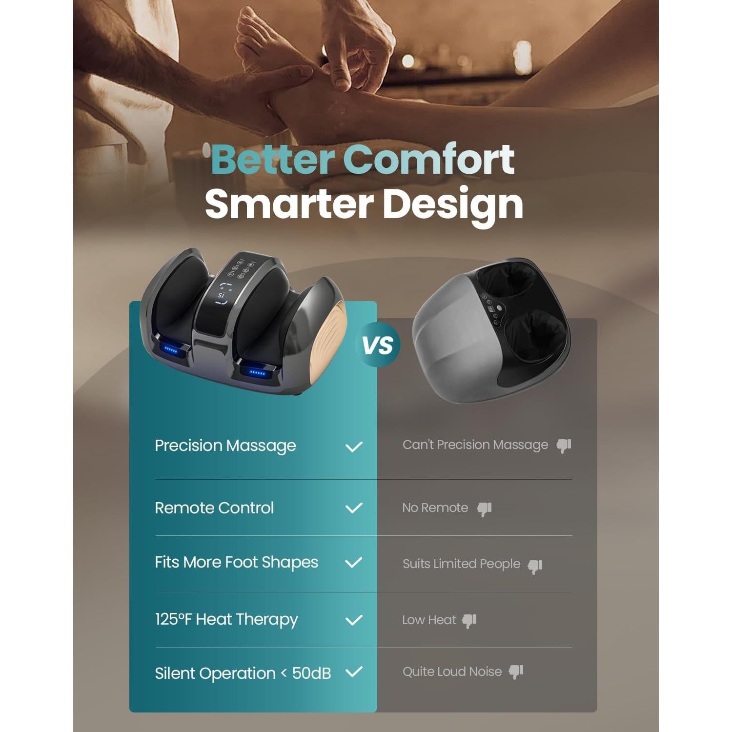 Masajeador de pies Shiatsu Puboo con calor y control remoto