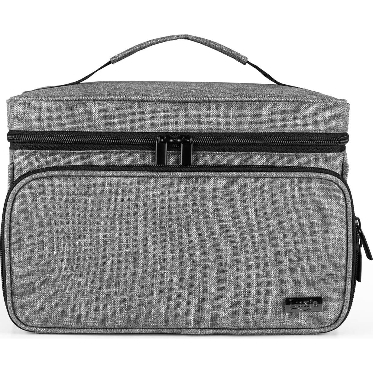 Organizador de Costura LUXJA Gris con 2 Bolsillos Transparentes