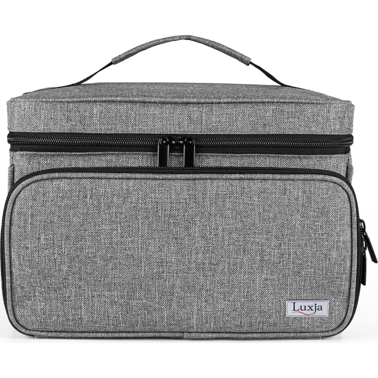 Organizador de Costura LUXJA Gris con 2 Bolsillos Transparentes