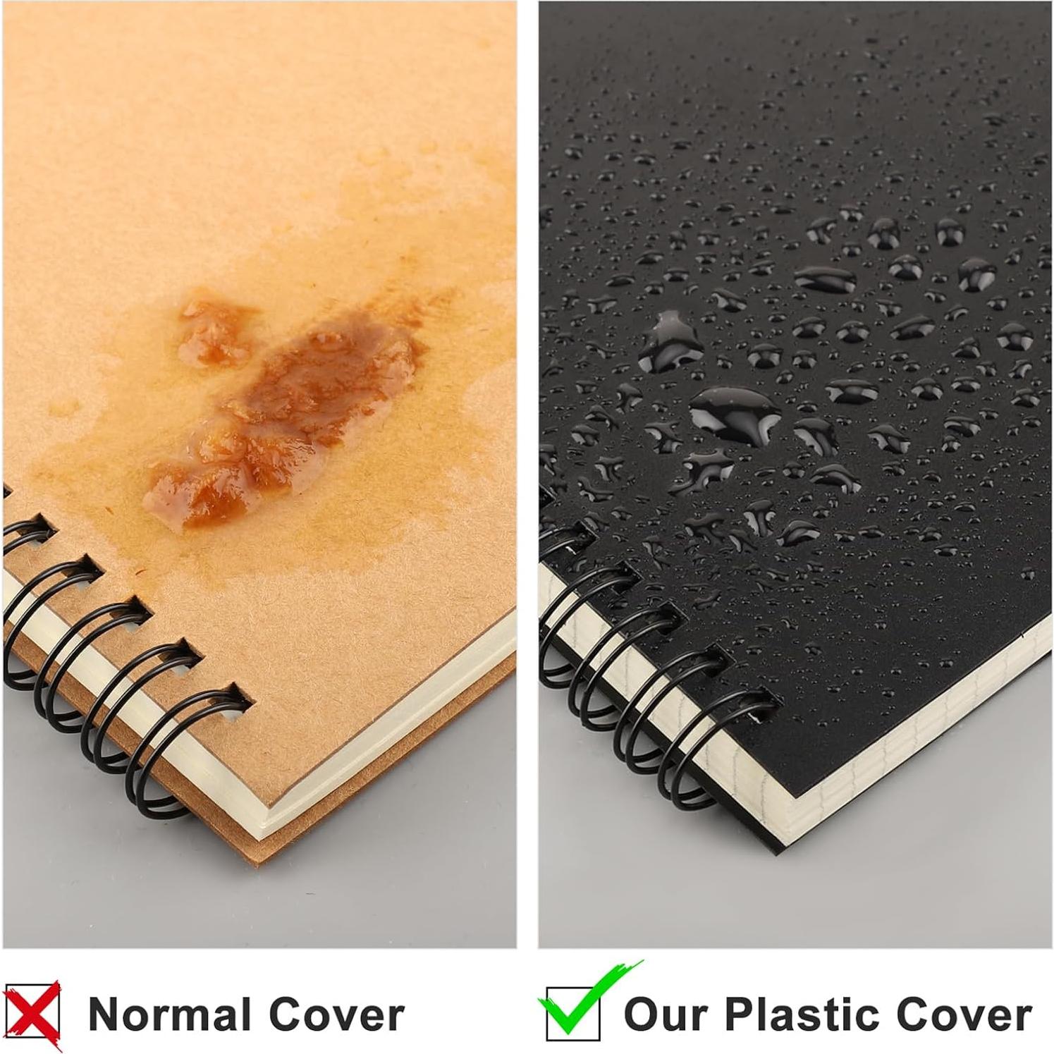 Cuaderno Espiral A5 Surard Negro con Papel Grueso 80GSM