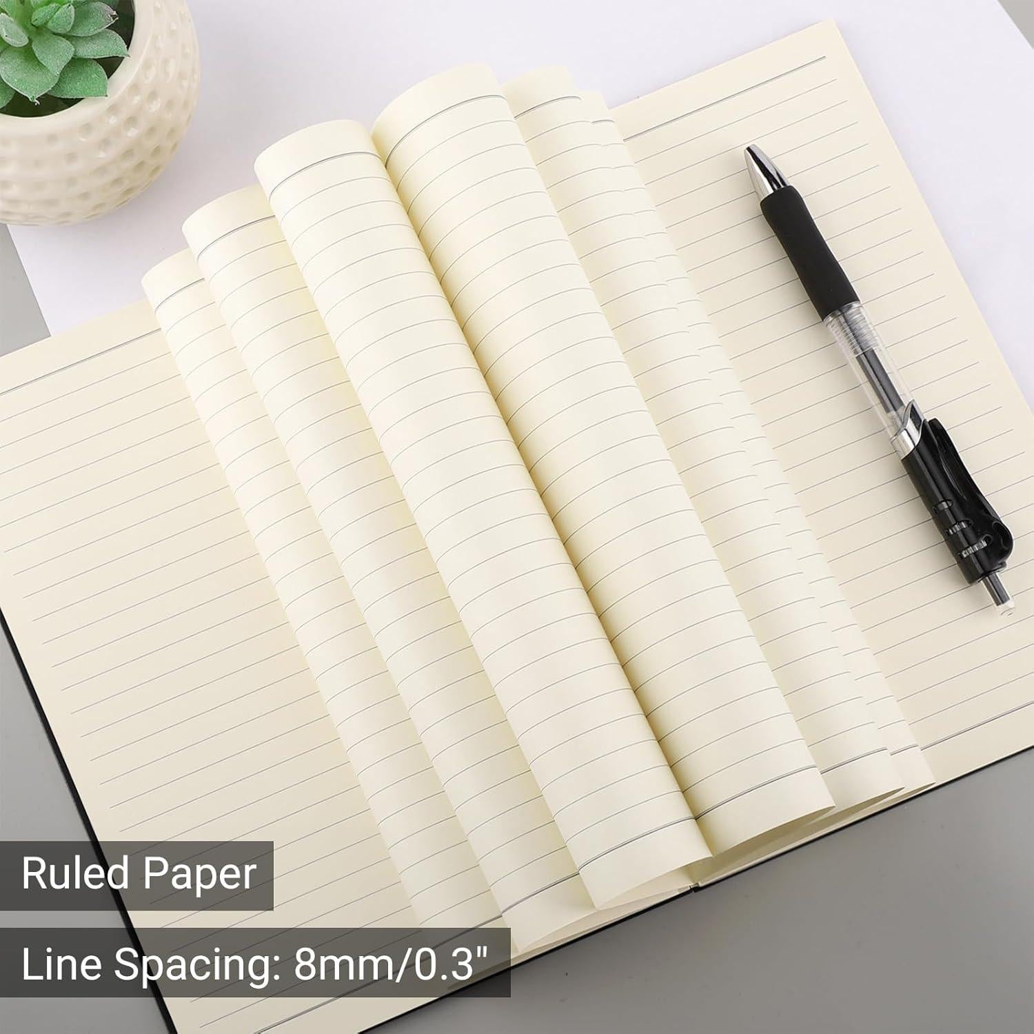 Cuaderno Espiral A5 Surard Negro con Papel Grueso 80GSM