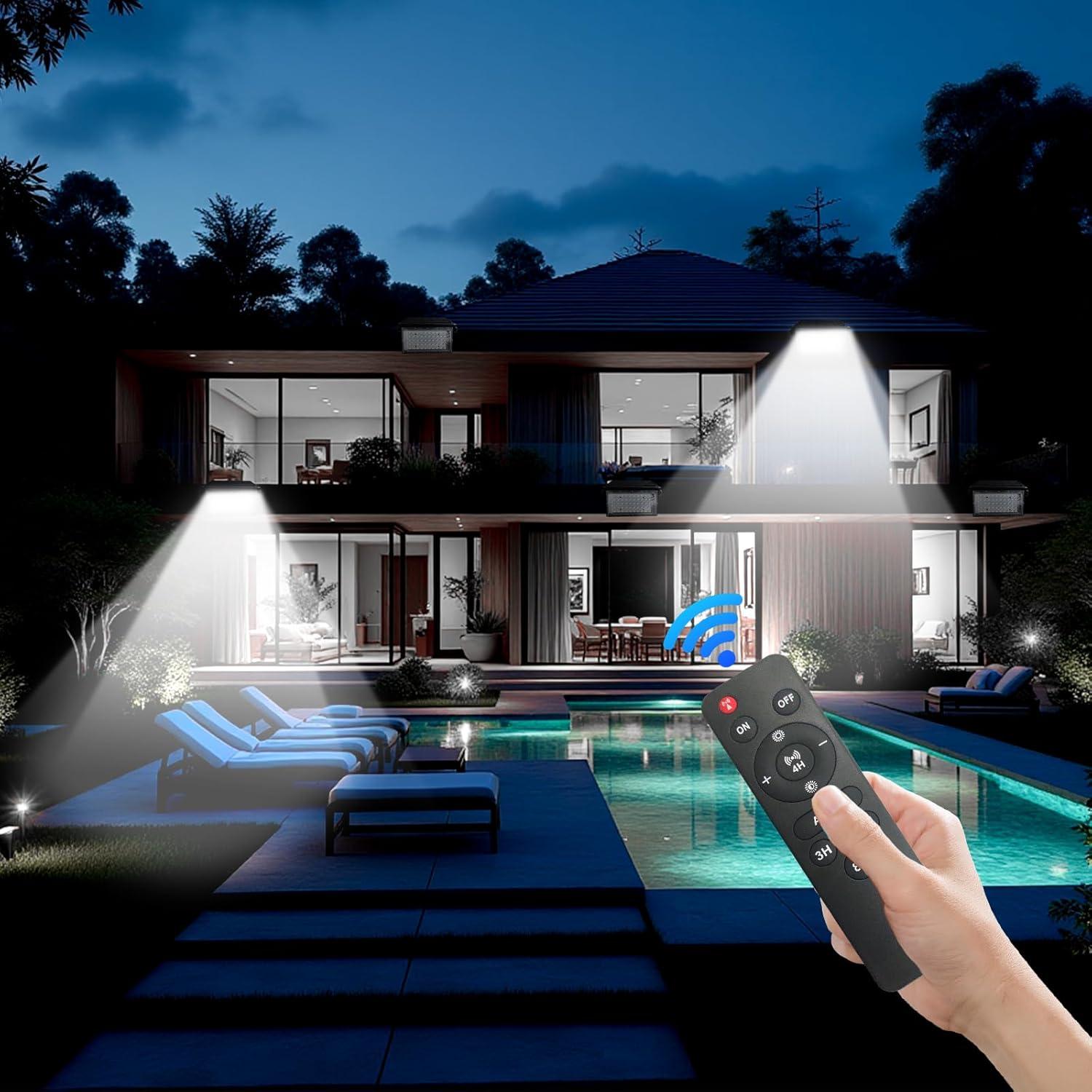 Luces de Inundación Solares CREATESTAR 50W con Control Remoto