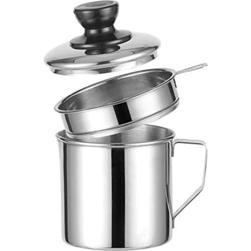 Contenedor de grasa Xunda 1.2L con colador de acero inoxidable