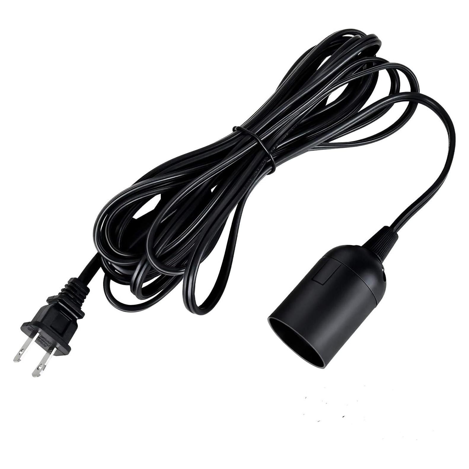 Lámpara Colgante Extensión 4.57m Simple Deluxe E26 Negro