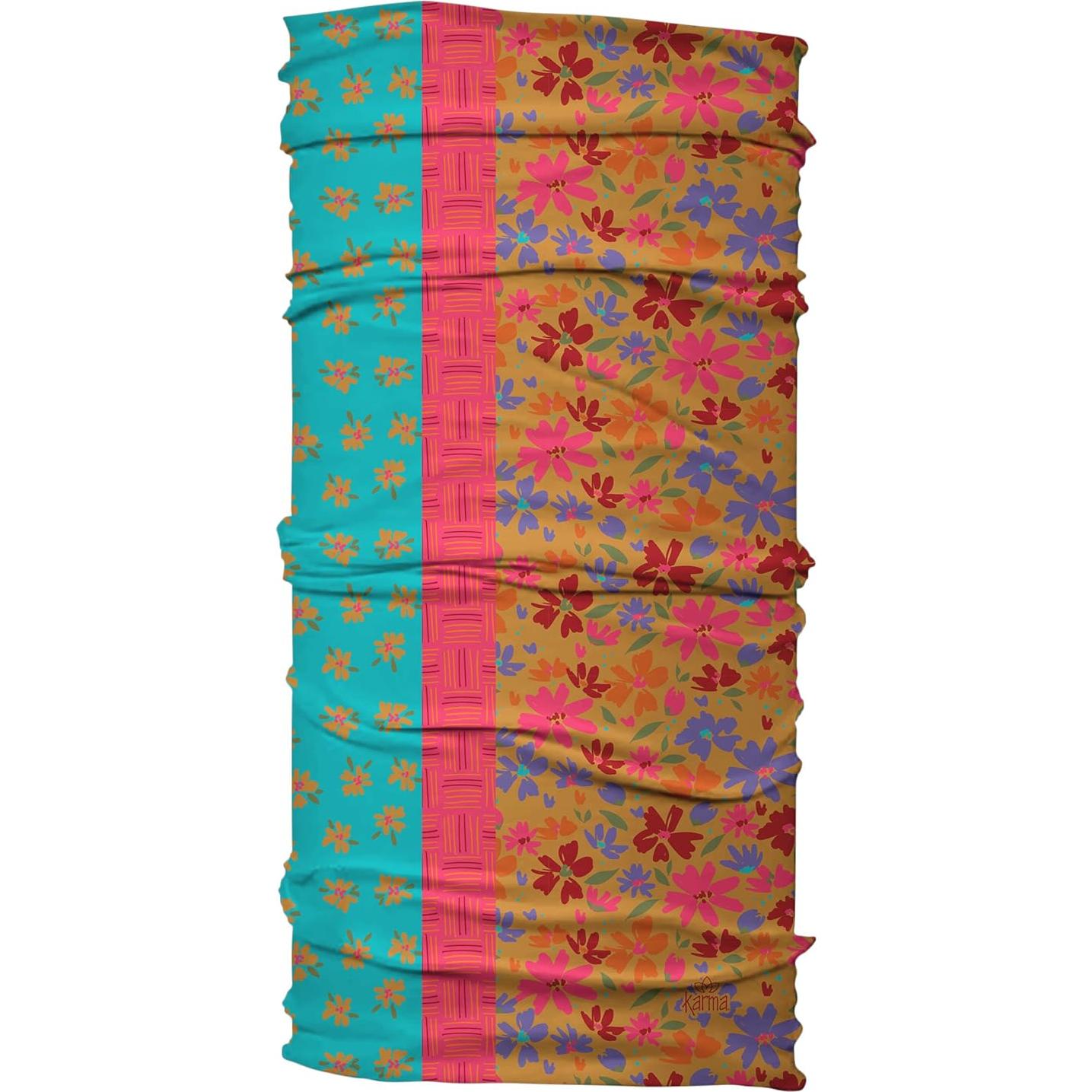 Diadema de Tela Elástica Karma para Mujeres - Floral Albaricoque