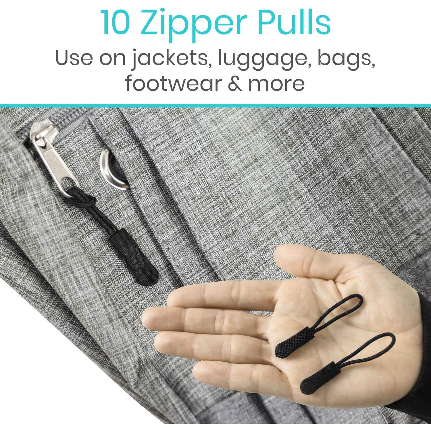 Tiradores de Cremallera Vive - Paquete de 10 Piezas Negros