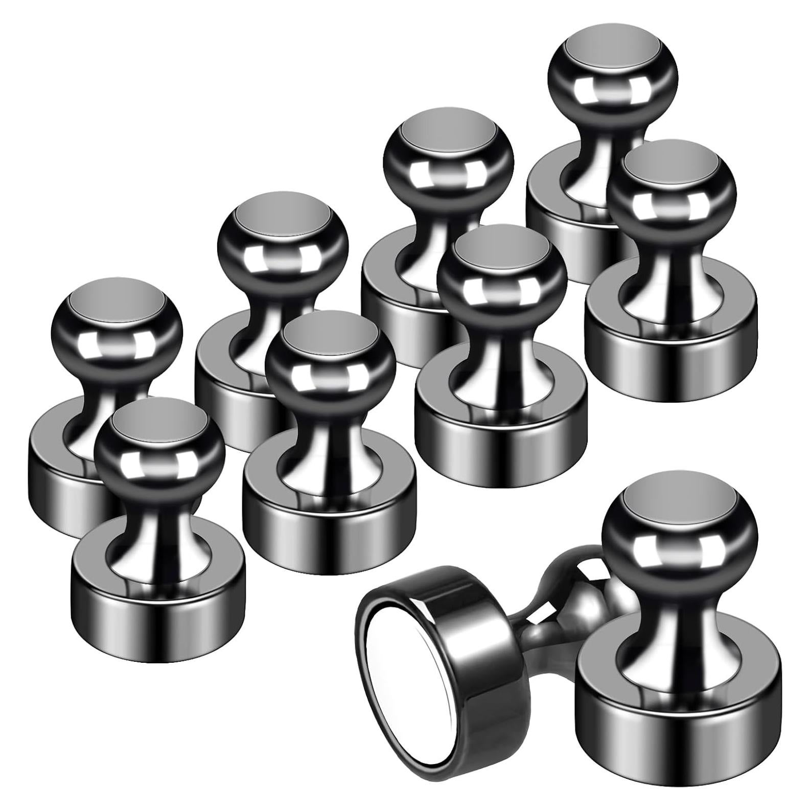 Imanes de Refrigerador GOOZADA 10 Paquete Neodimio Negro