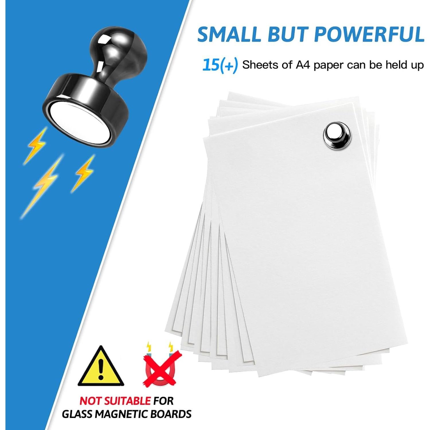 Imanes de Refrigerador GOOZADA 10 Paquete Neodimio Negro