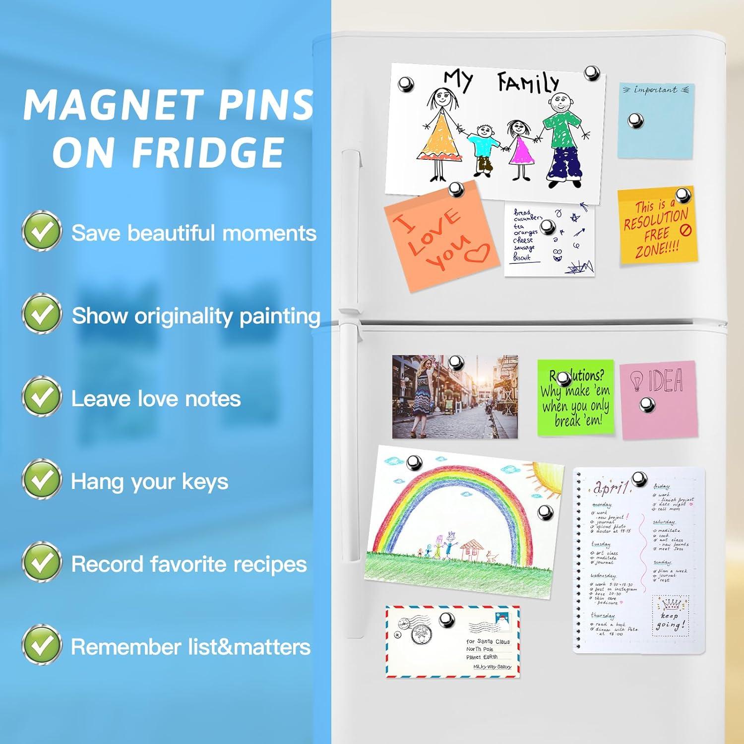 Imanes de Refrigerador GOOZADA 10 Paquete Neodimio Negro